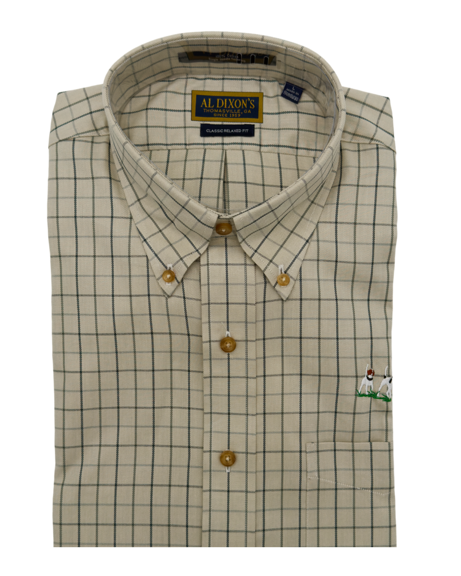 Private Label Sport Shirt - Green/Olive Plaid