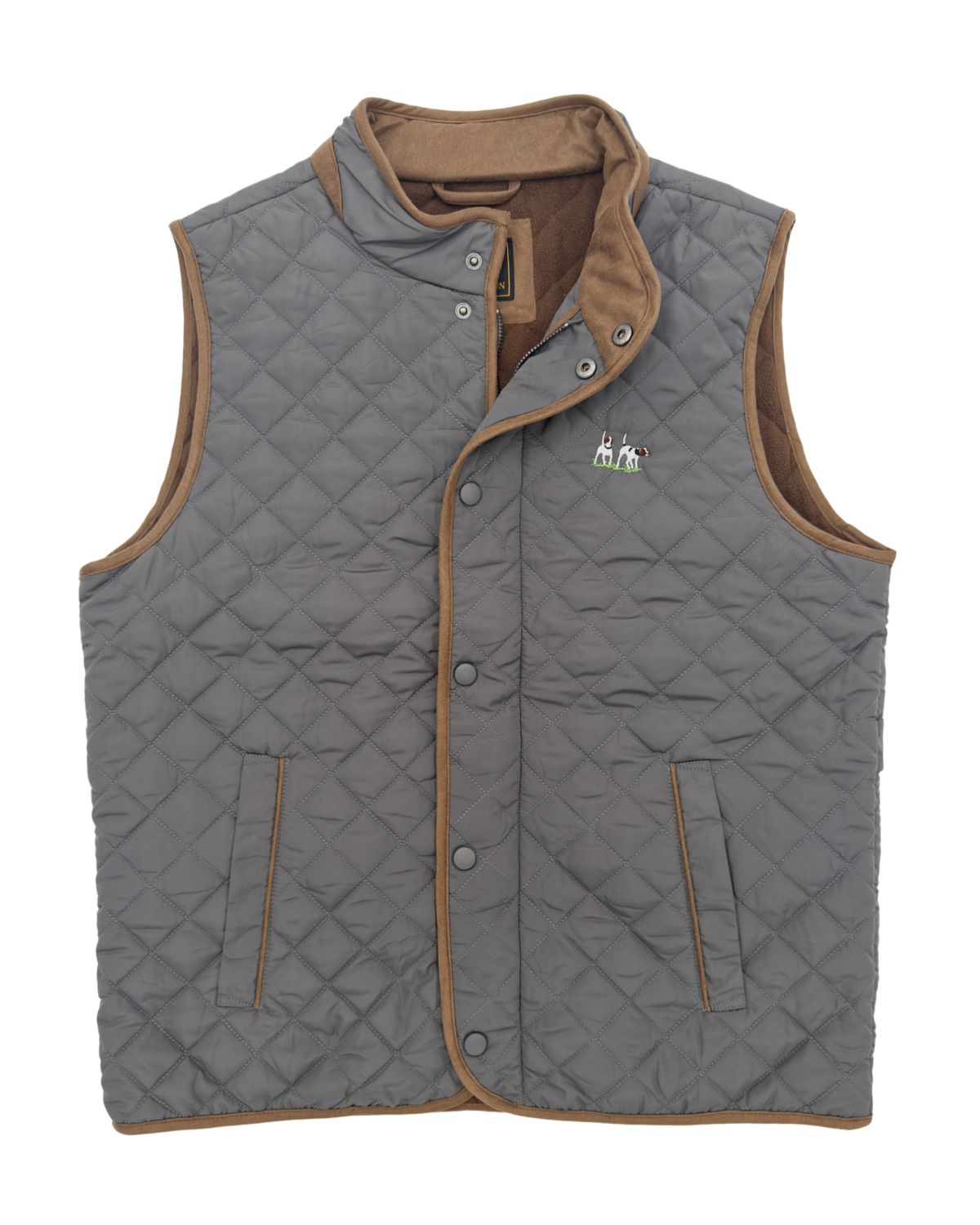 Private Label - Quilted Country Vest - Charcoal