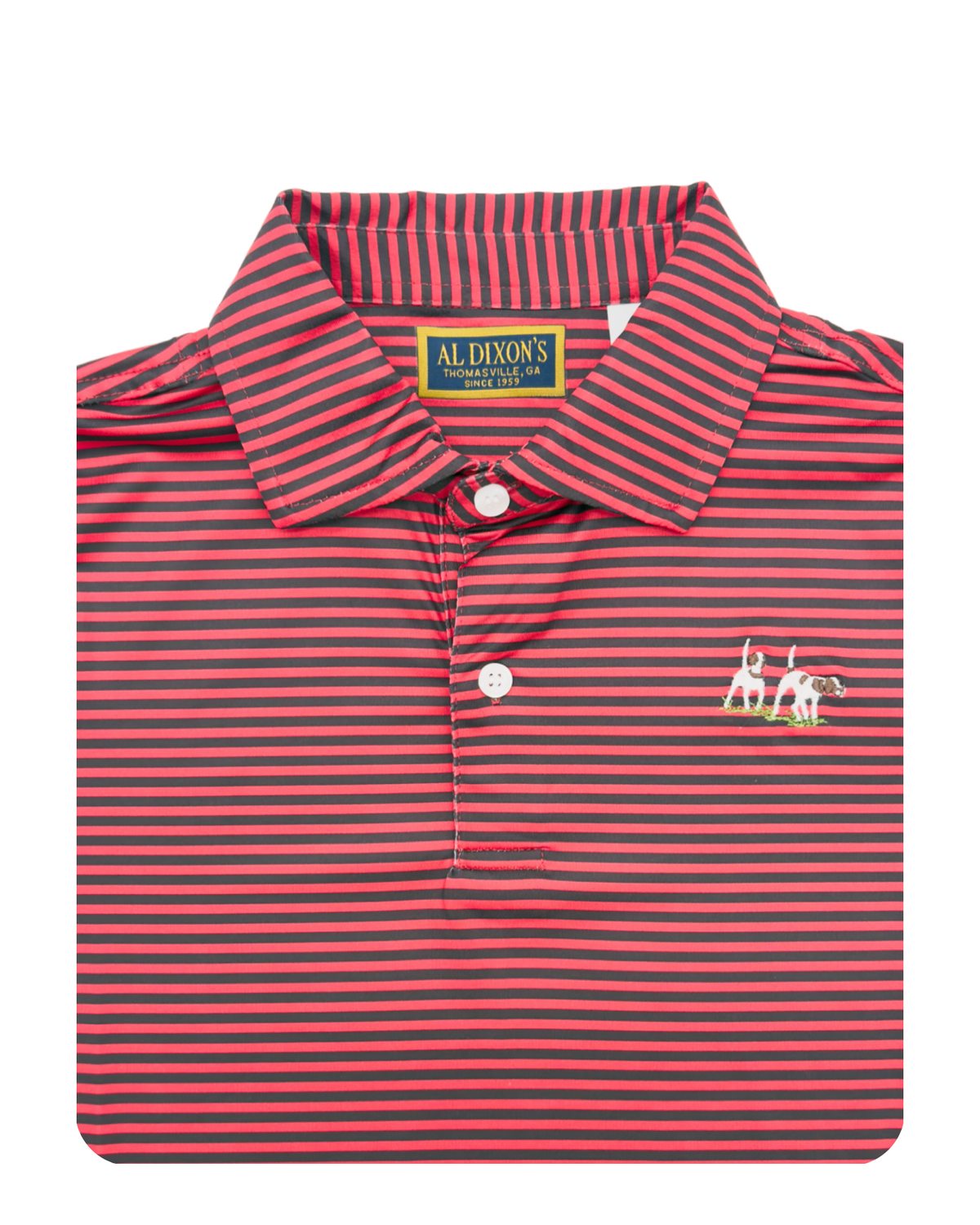Private Label Performance Youth Polo - Red/Black Stripe