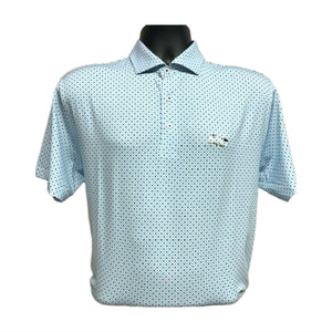 Al Dixon Luxury Performance Polo - White/Serenity Blue- Diamond