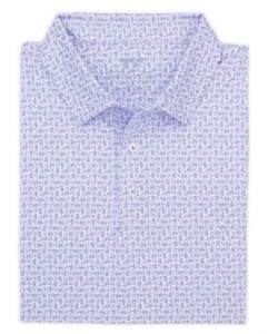 Coastal Cotton Performance Polo- Paisley