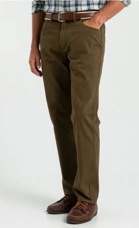 Duck Head-Field Canvas Five-Pocket-Midnight Olive