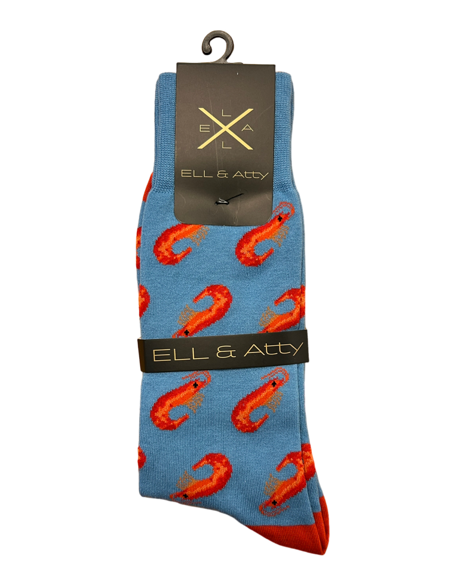 Ell & Atty Socks - Shrimp - Heather Blue