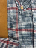 Al Dixon Gun Patch Button Down Shirt -Grey, Red, Navy