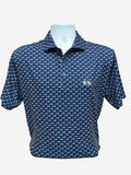 Derby Luxury Performance Polo-Navy/Serenity-Race Horse Print