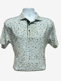 Al Dixon Luxury Performance Polo-White/Green/Gold