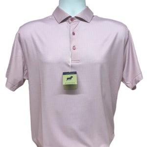 Al Dixon Luxury Performance Polo - Mulberry/Grey Gingham (NO LOGO)