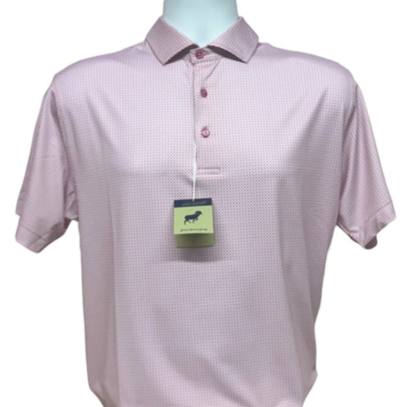 Al Dixon Luxury Performance Polo - Mulberry/Grey Gingham (NO LOGO)