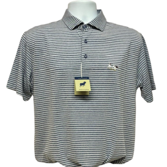 Al Dixon Luxury Performance Polo- Riviera- Navy/White