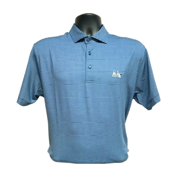 Al Dixon Luxury Performance Polo - Navy/Serenity Blue- Hole Out