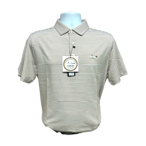 Al Dixon Private Label Polo- Khaki & White Stripe