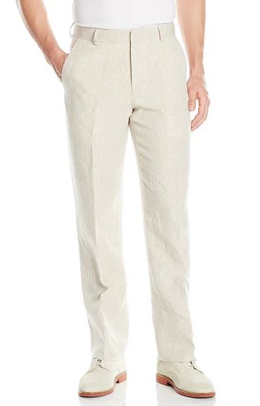 Linen Suit Pants - Natural