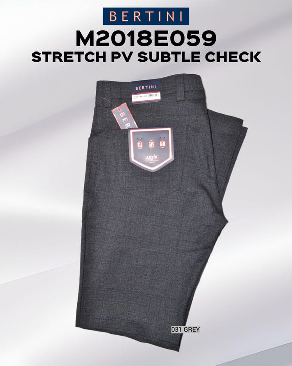 Bertini 5 Pocket Slim Fit Stretch Pants - Grey-031