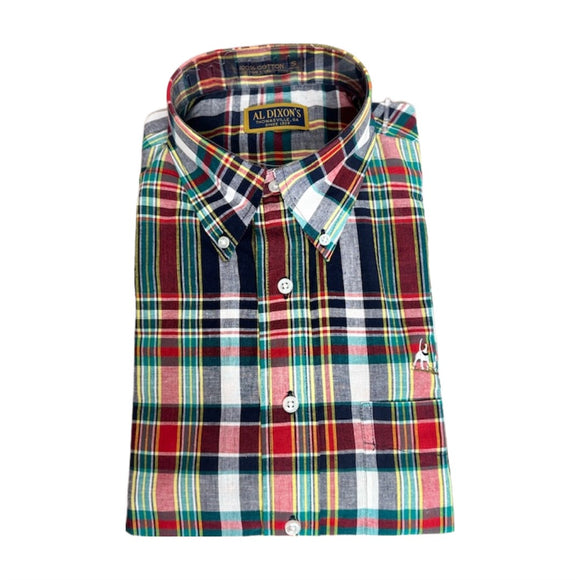 Al Dixon Sport Shirt-Madras-Short Sleeve