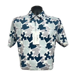 Auti Love- Blue Puzzle Piece Camo Performance