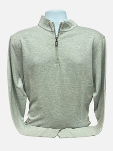 Horn Legend- Cotton Qtr Zip Pullover -Cool Grey