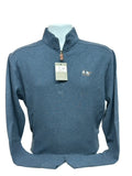 Al Dixon's-Cotton Mock Sweater-Navy