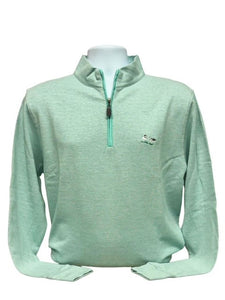 Horn Legend- Cotton Qtr Zip Pullover - Seafoam