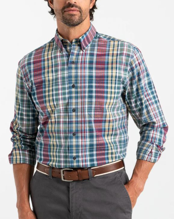 Duck Head-Slub Sport Shirt-Coronet Blue