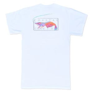 Coastal Cotton Short Sleeve Tee- Shrimp- White