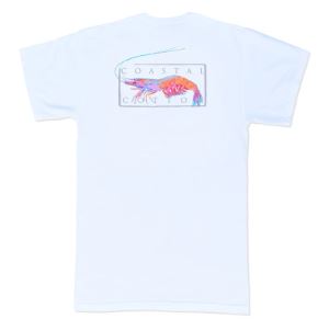 Coastal Cotton Short Sleeve Tee- Shrimp- White