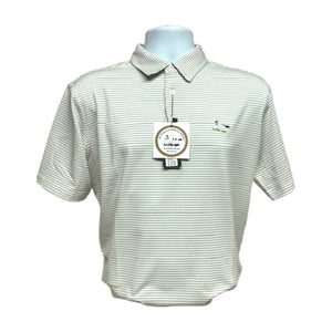 Al Dixon Private Label Polo- Grey & White Pin Stripe