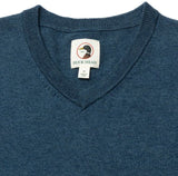 Duck Head V-Neck Sweater- Blue Heather