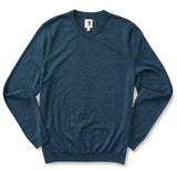 Duck Head V-Neck Sweater- Blue Heather