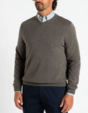 Duck Head V-Neck Sweater- Ash Brown