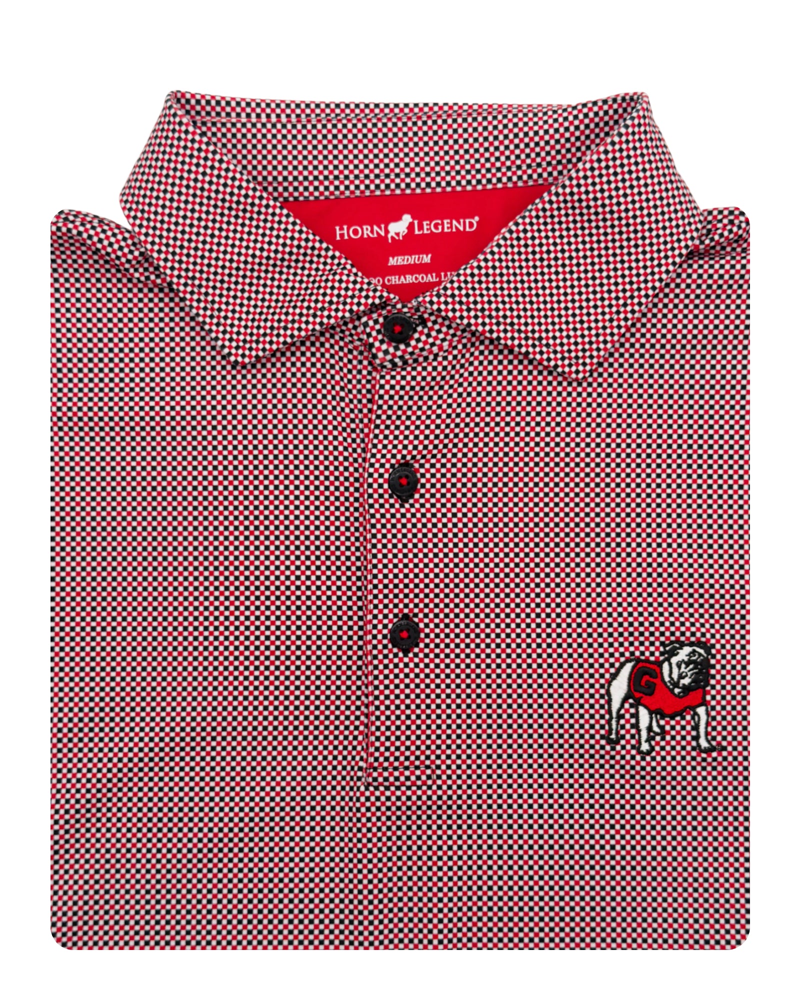 UGA Performance Polo - Black/Red
