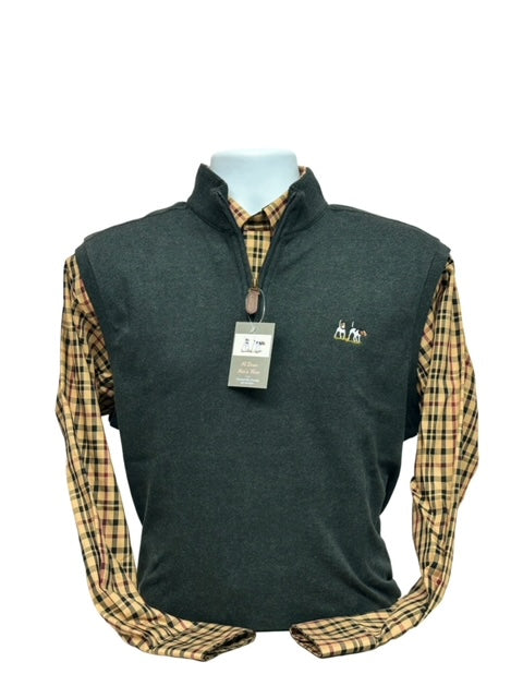 Al Dixon's-Cotton Mock Vest-Black