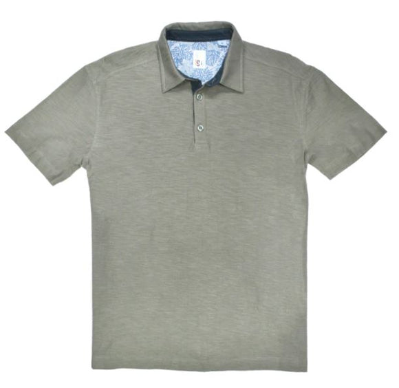 Vintage Polo-Slub- Hedge Green