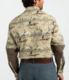 Duck Head Woodland Shooting Shirt-Khaki Print