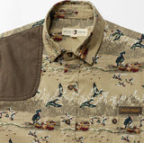 Duck Head Woodland Shooting Shirt-Khaki Print