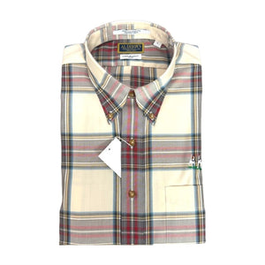 Al Dixon Private Label Button Down- White/Red/Gray plaid