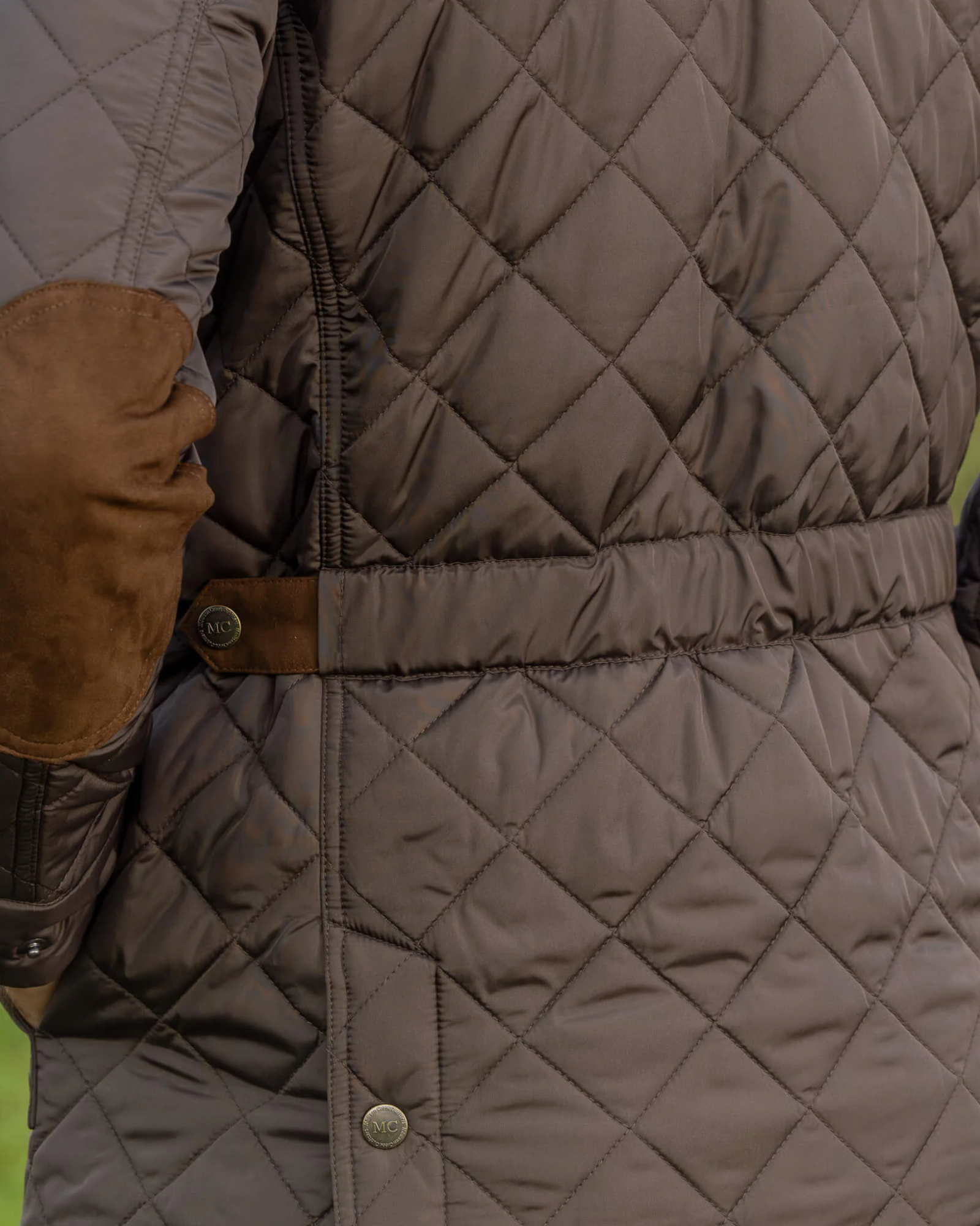 Adventurer Diamond Quilted Nylon Jacket - Gunmetal