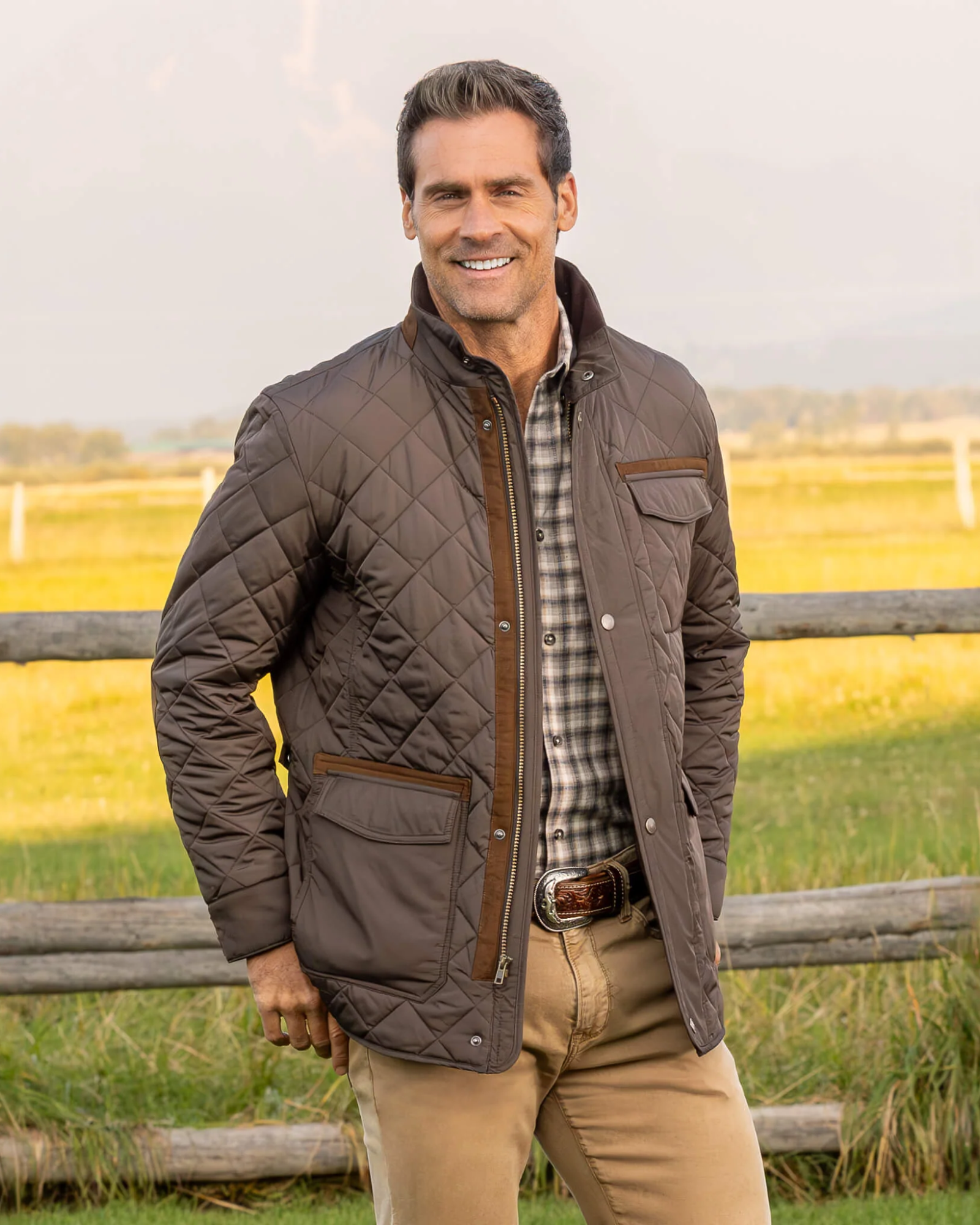 Adventurer Diamond Quilted Nylon Jacket - Gunmetal