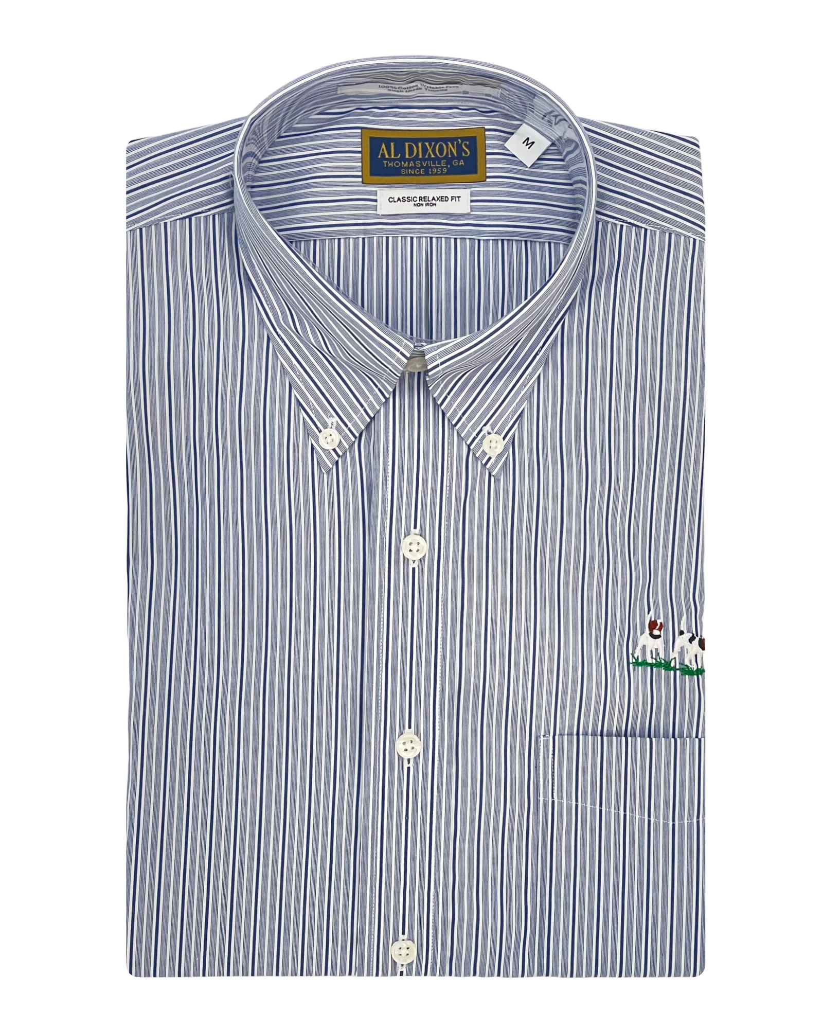 Private Label Sport Shirt - Vertical Blue Stripe