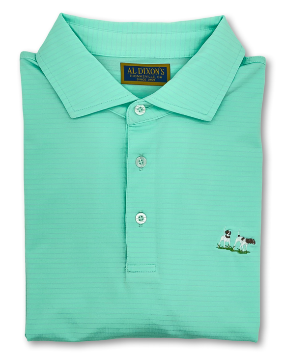Al Dixons Performance Polo - Aqua/Light Blue