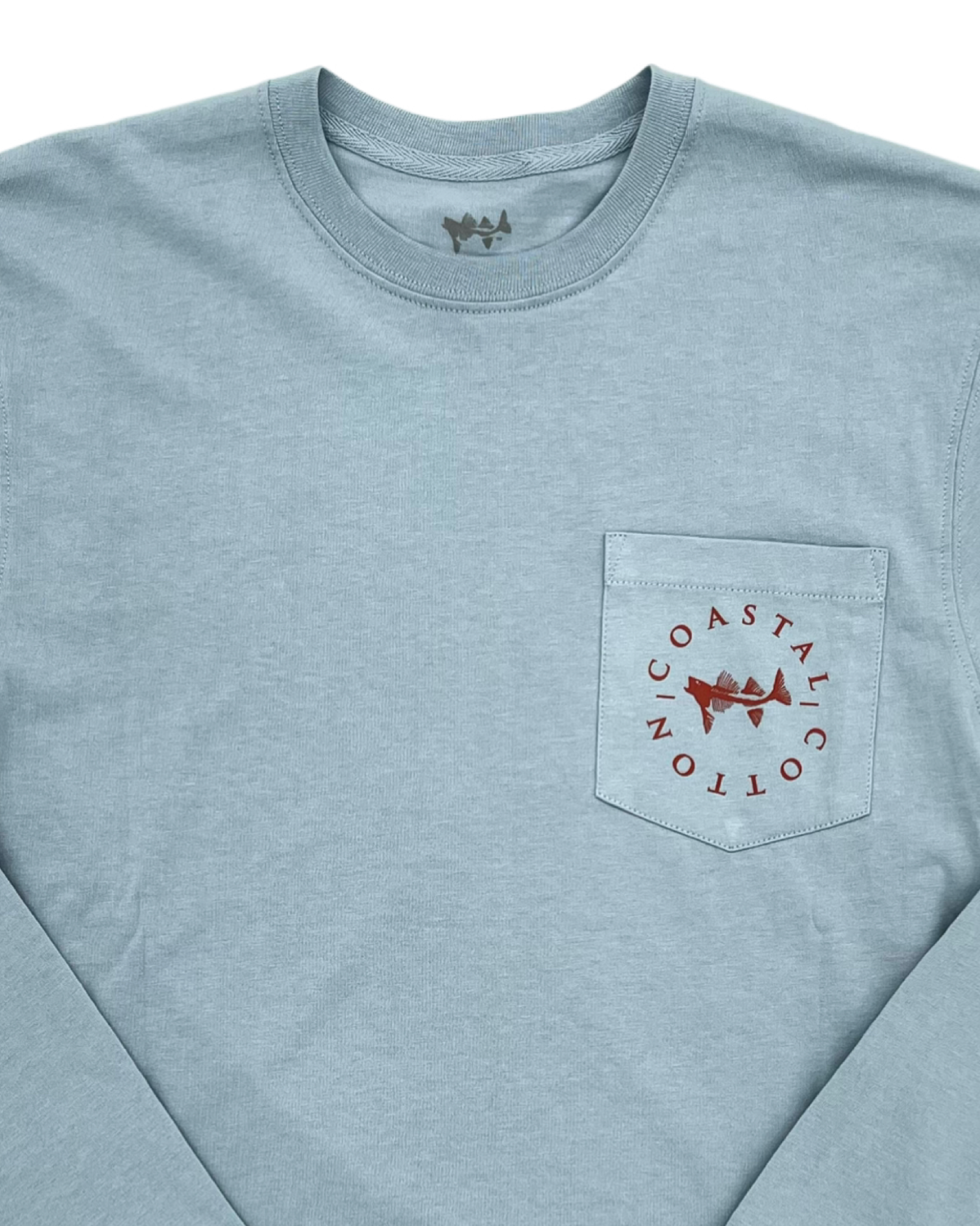 Coastal Cotton - Long Sleeve Tee - Duck Stamp - Blue Fog