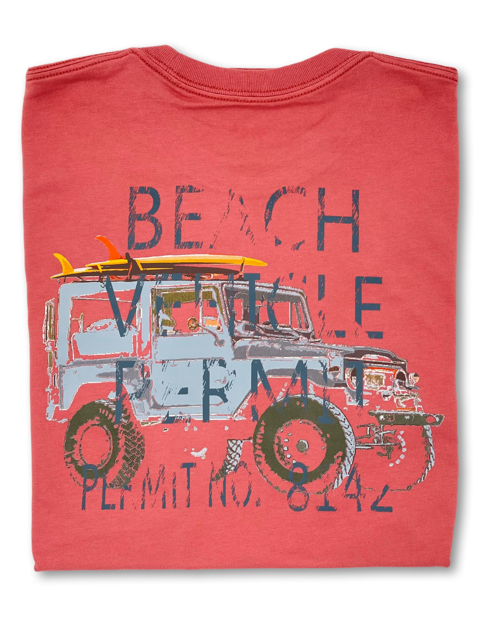 Coastal Cotton T-Shirt - Coral
