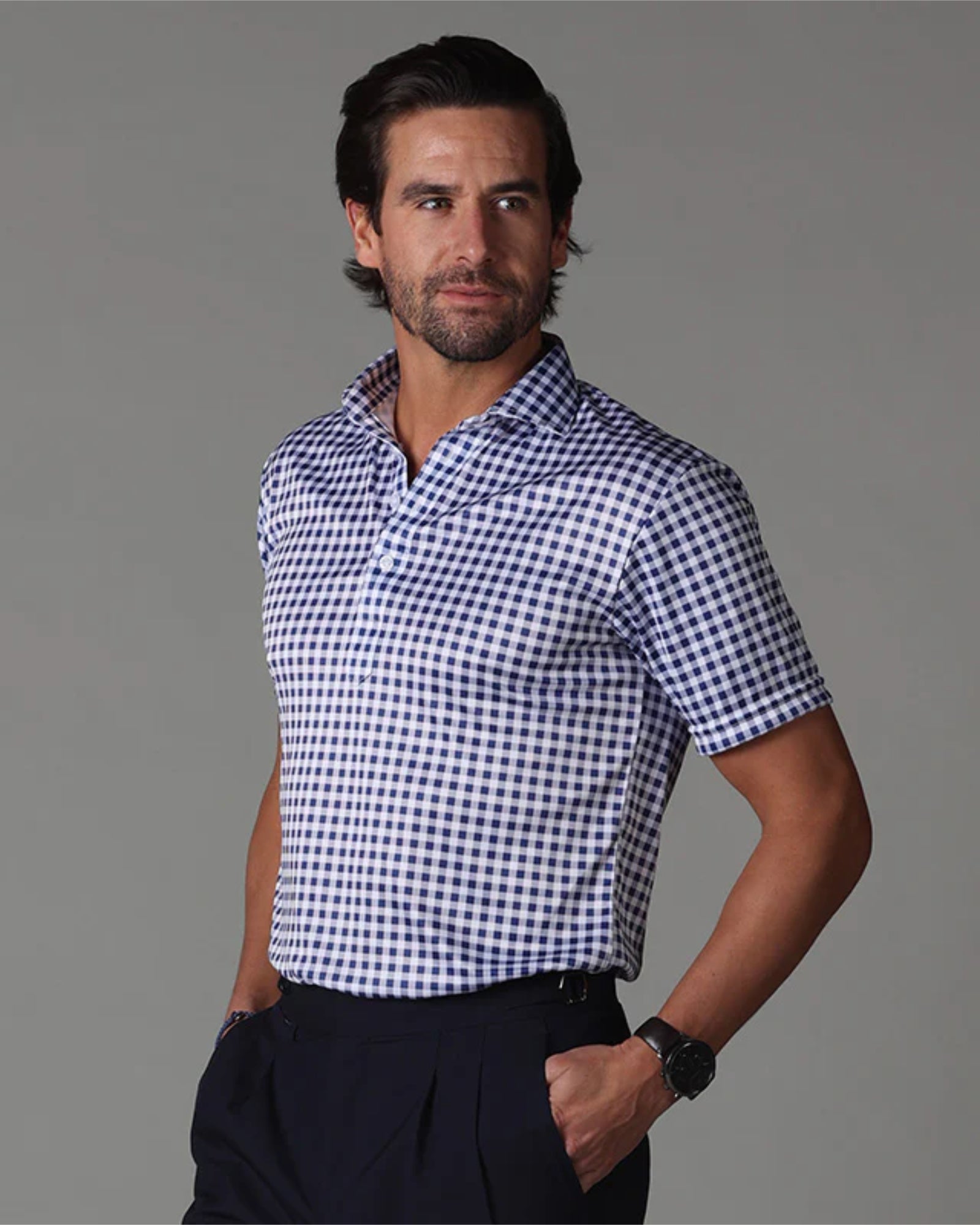 Collars & Co - Navy Gingham