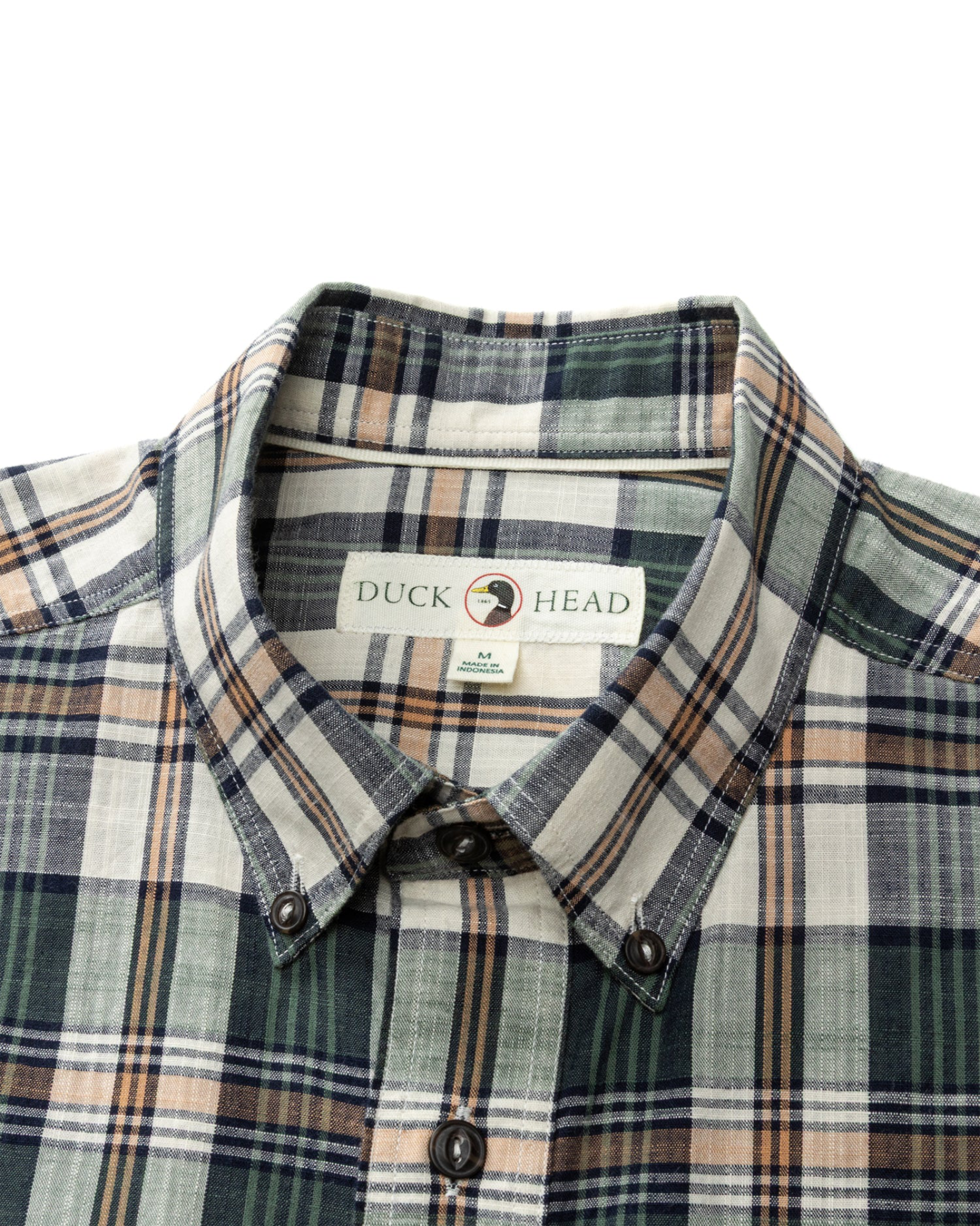 Duck Head Cotton Slub Sport Shirt - Huntington Plaid