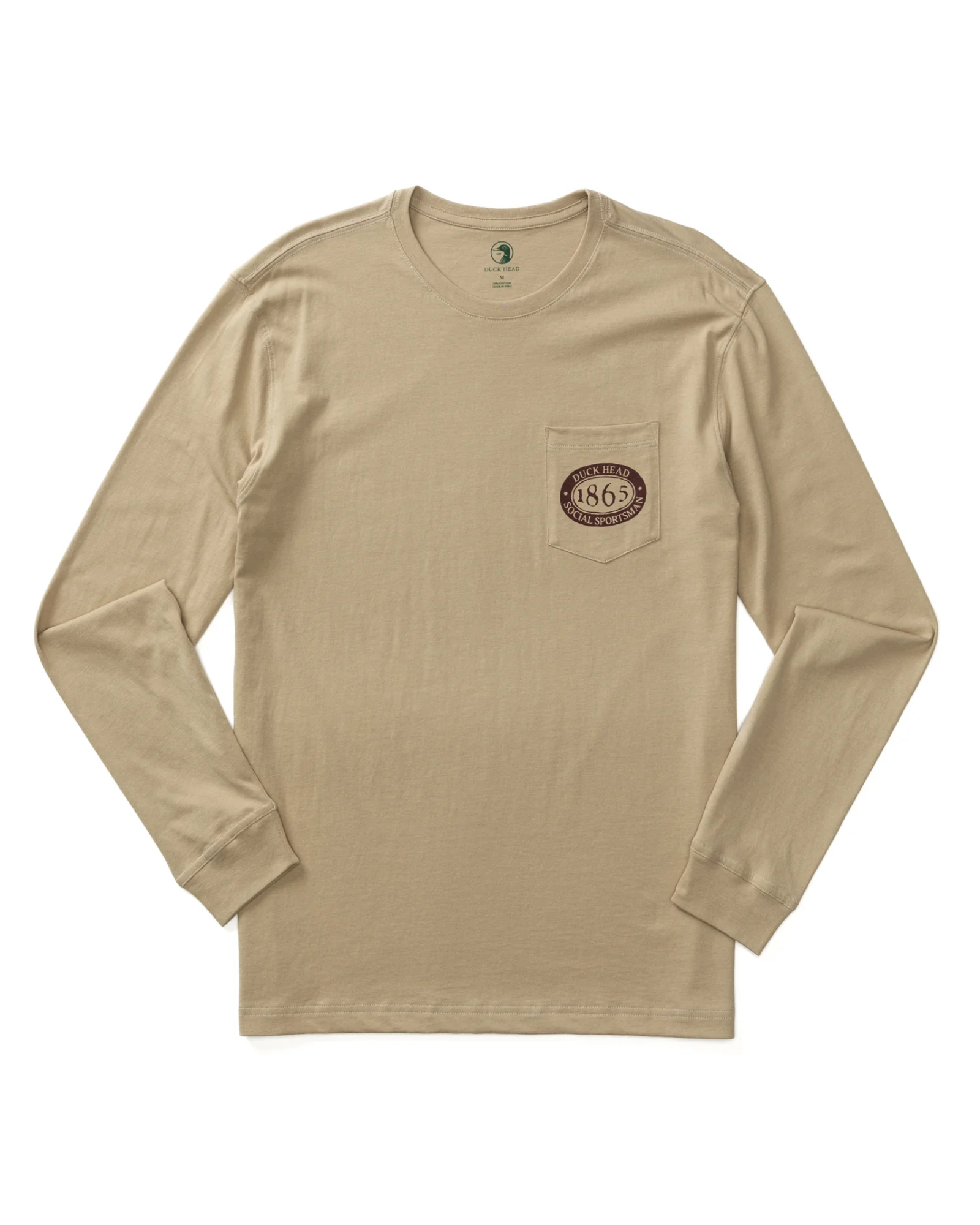 Duck Head Fisherman's Folklore Long Sleeve T-Shirt - Khaki