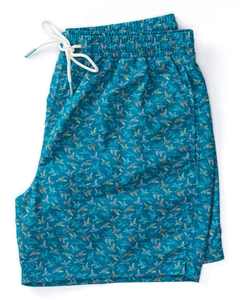 Duck Head - 6" Print Sailport Swim Short - Sail Blue