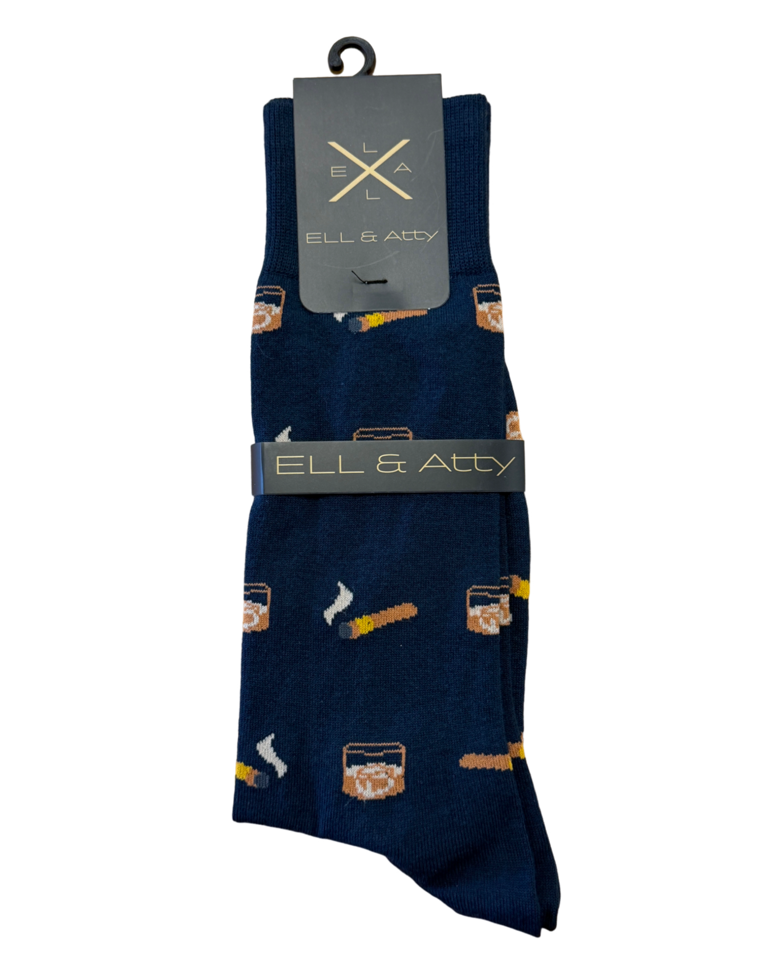 Ell & Atty Socks - Whiskey & Cigars