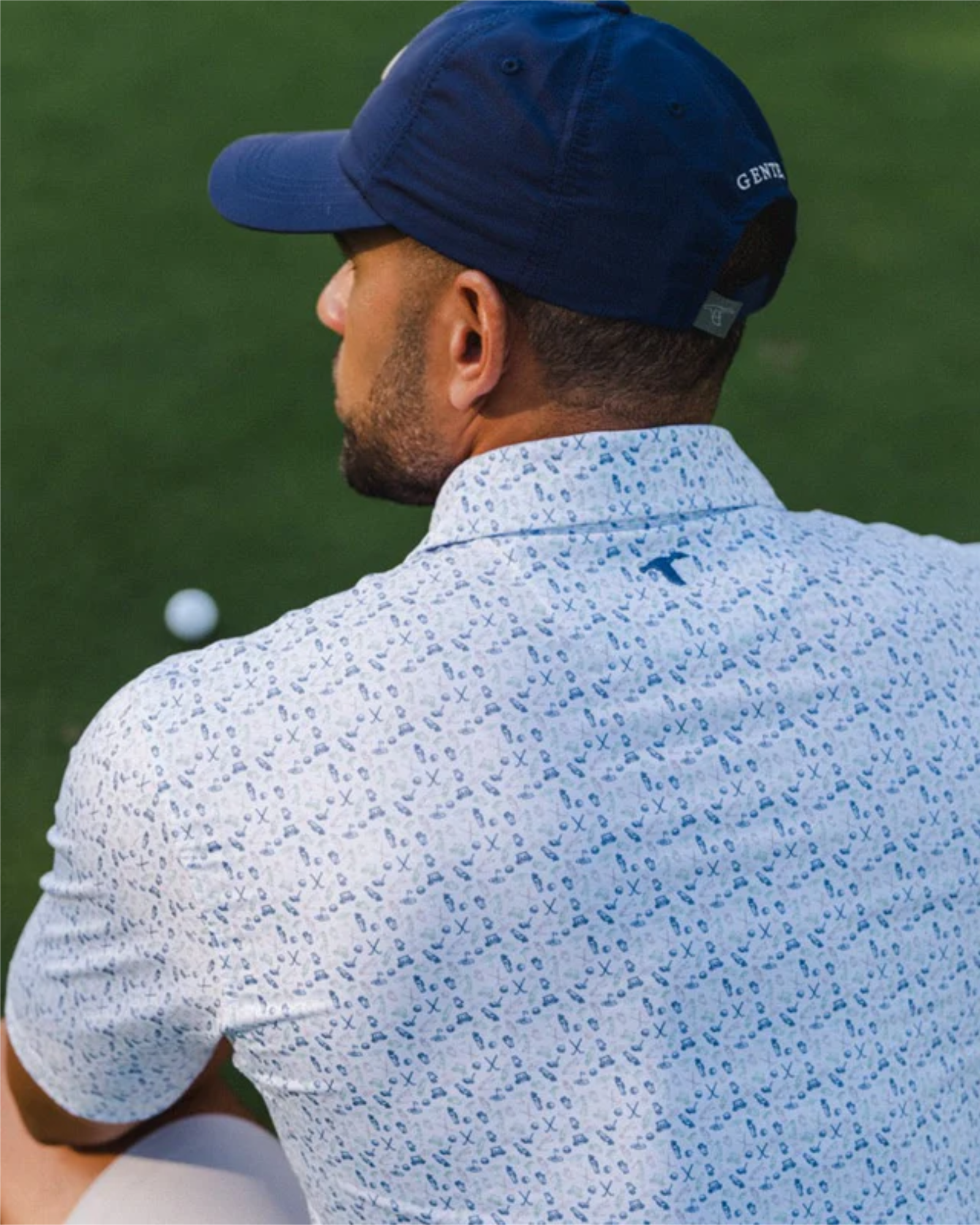 Gen Teal - Caddies Choice Printed Performance Polo