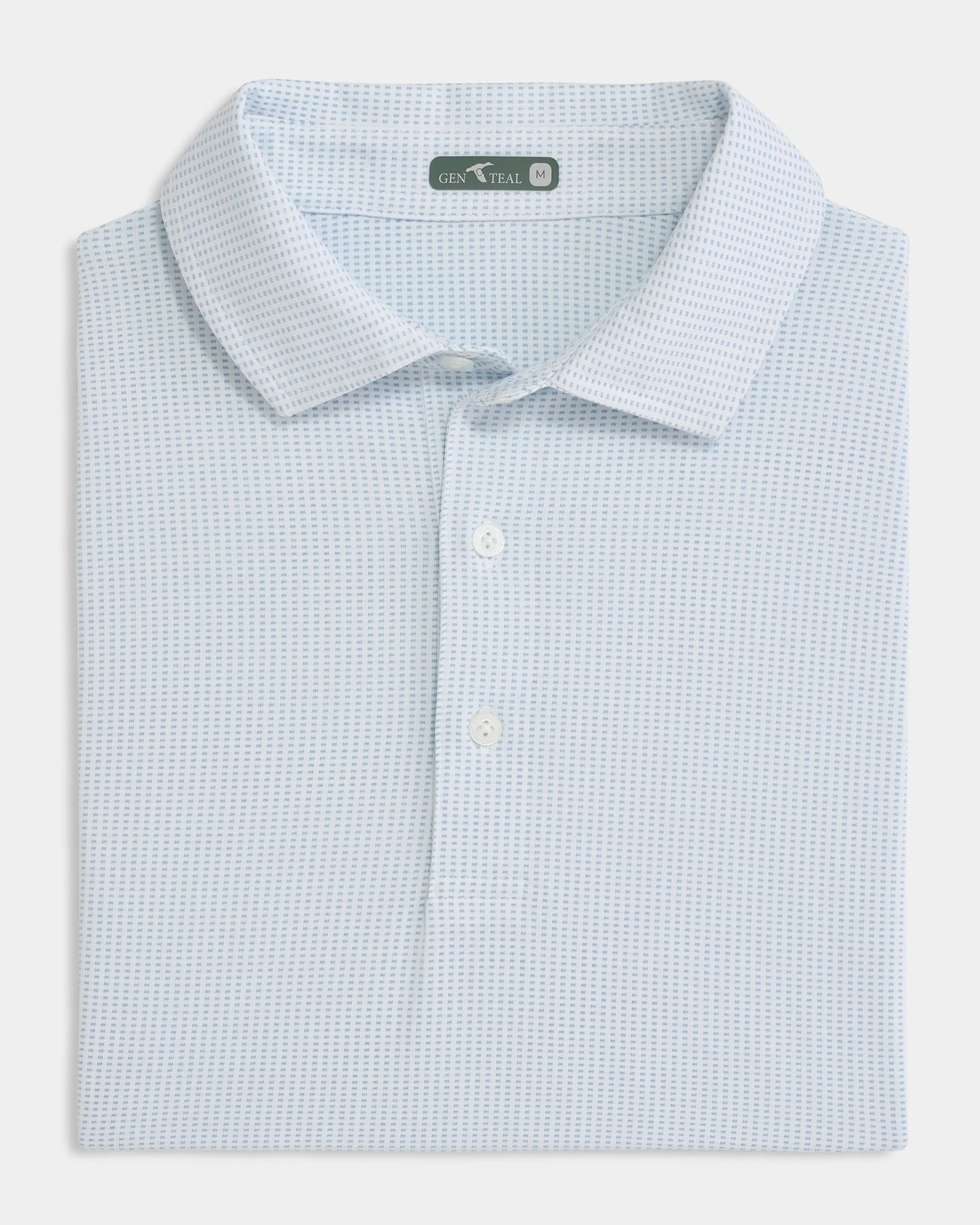 Gen Teal - Heritage Blue Jacquard Performance Polo