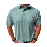 Al Dixon Luxury Performance Polo - Green/Grey Gingham