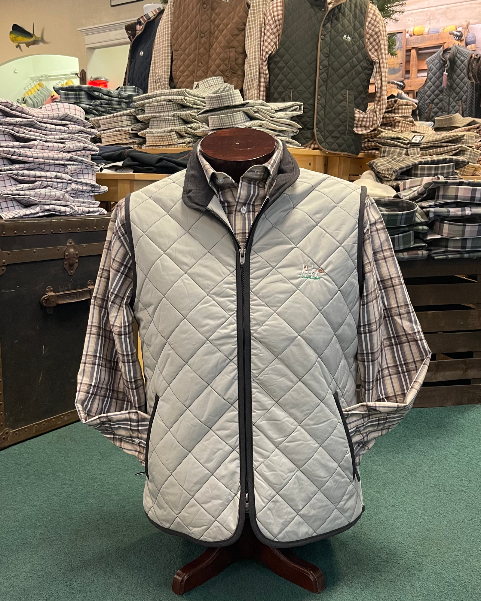 Private Label Quilted Sport Vest - Grey